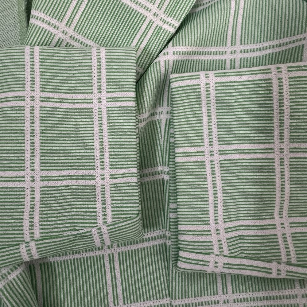 Vintage 60s 70s Kmart Polyester Leisure Suit Jacket Shirt Blazer Plaid Womens M - Picture 6 of 13